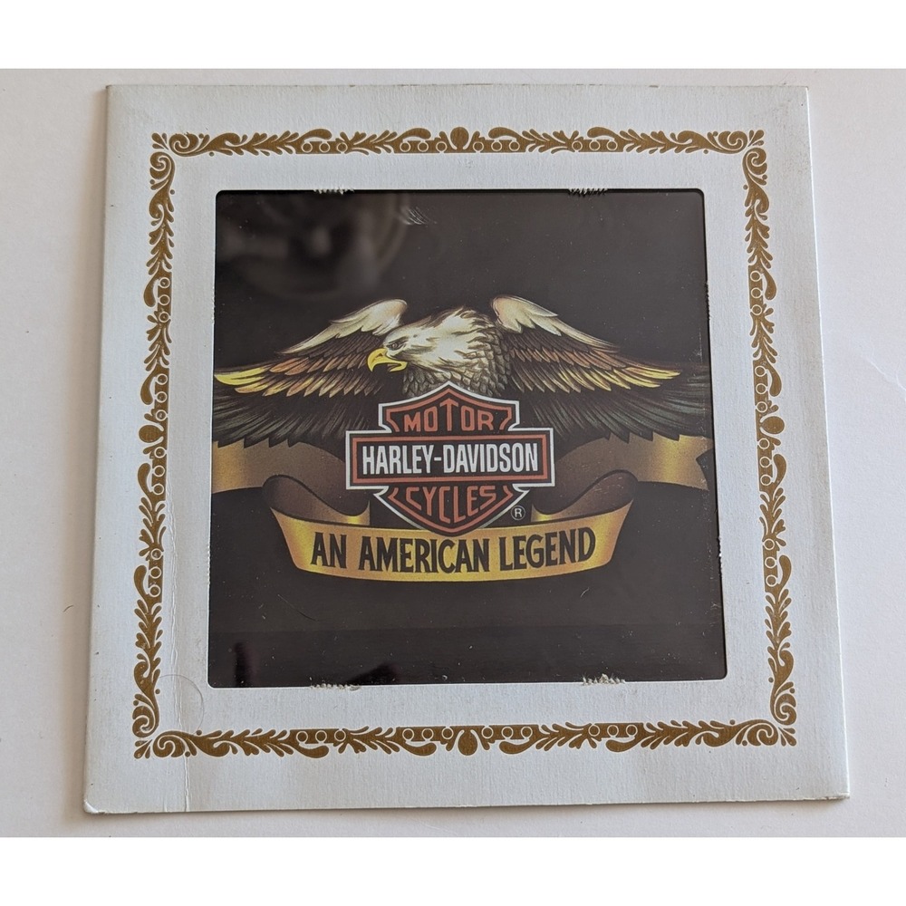 Harley Davidson‎ An American Legend Eagle Graphic Framed Art 8.5x8.5 Black Gold